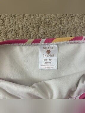 Shade & Shore Pink and Yellow Women's Bikini Bottom